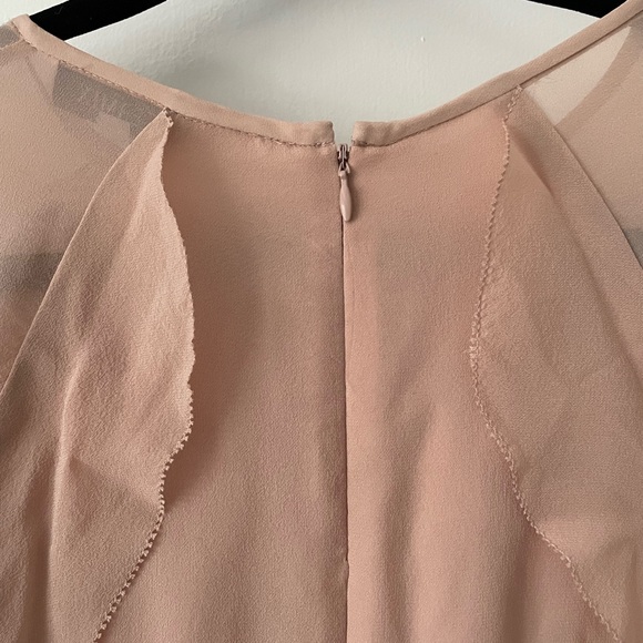 Intermix Silk Blush Ruffle Sleeve Romper - Size 4 - Picture 8 of 10